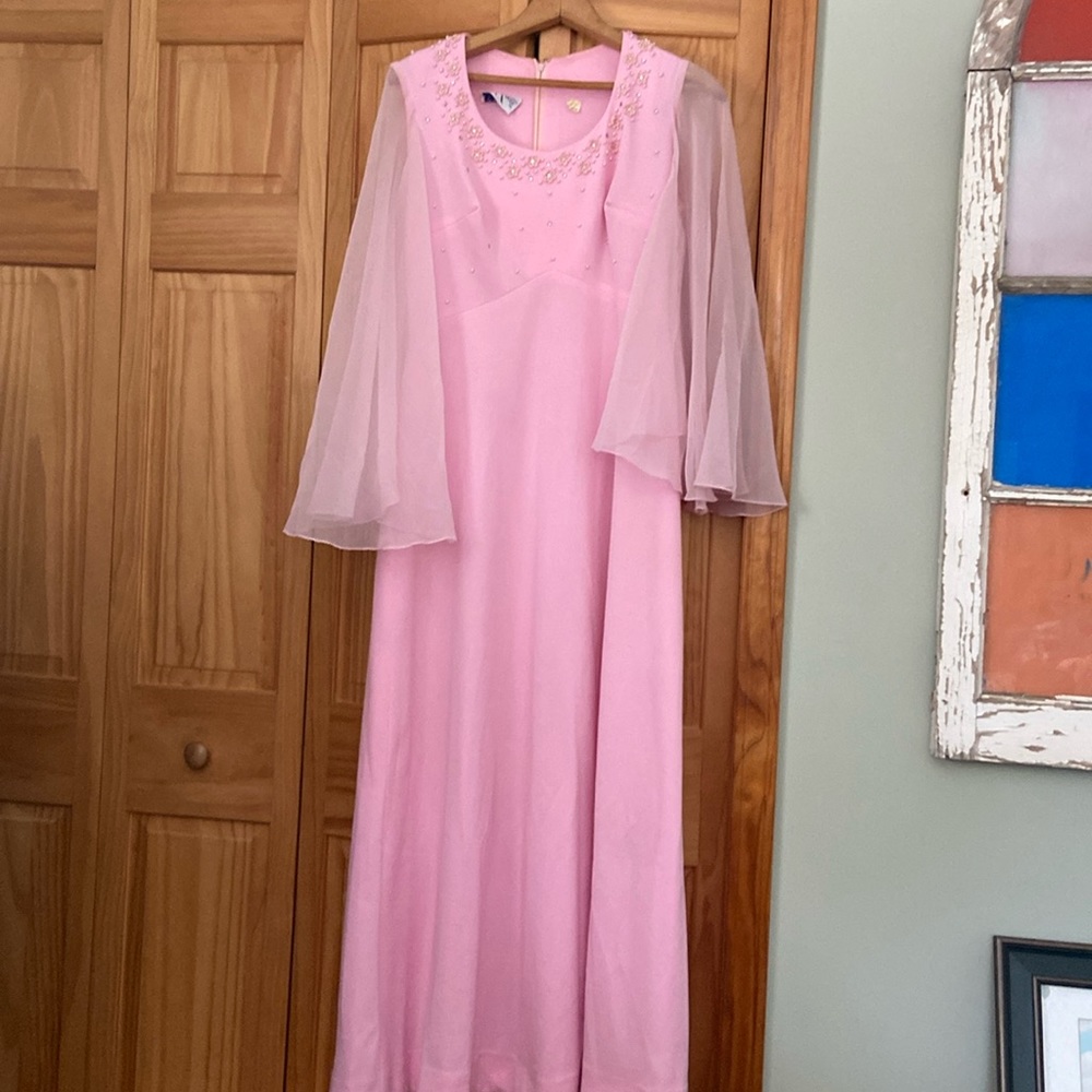Vintage pink prom dress